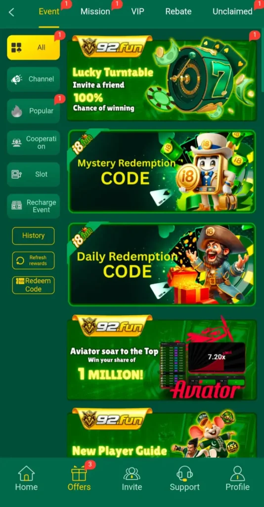 92Fun Game Bonuses