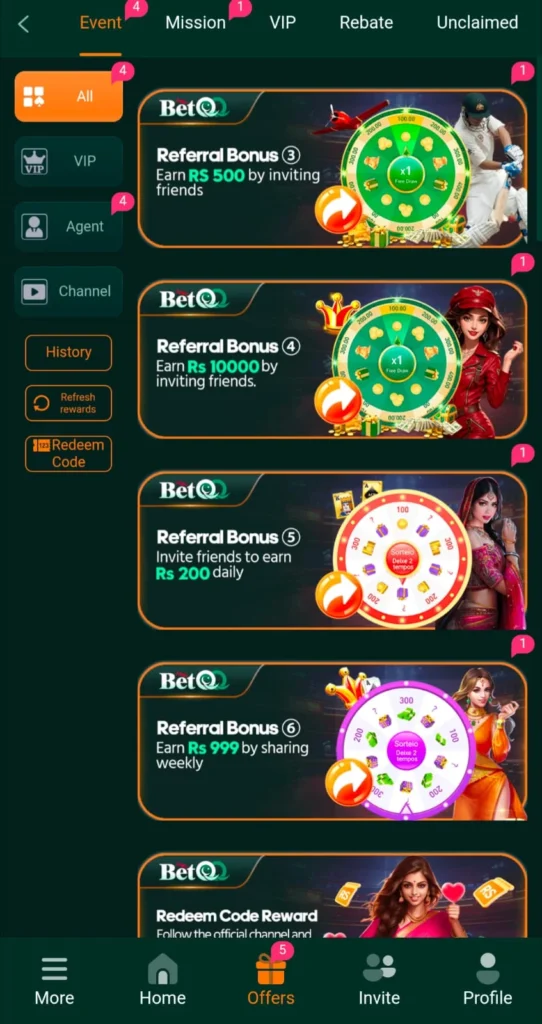 BetQQ Game Bonuses