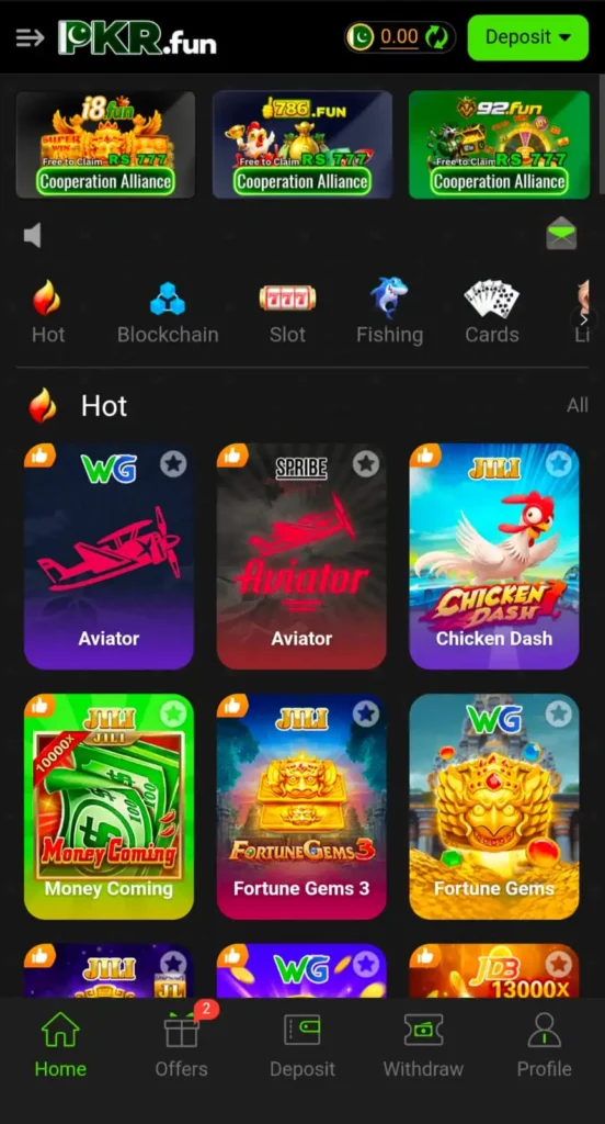 PKRFun Game Interface