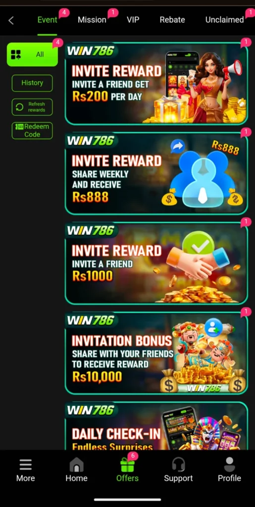 Win786 Game Bonuses