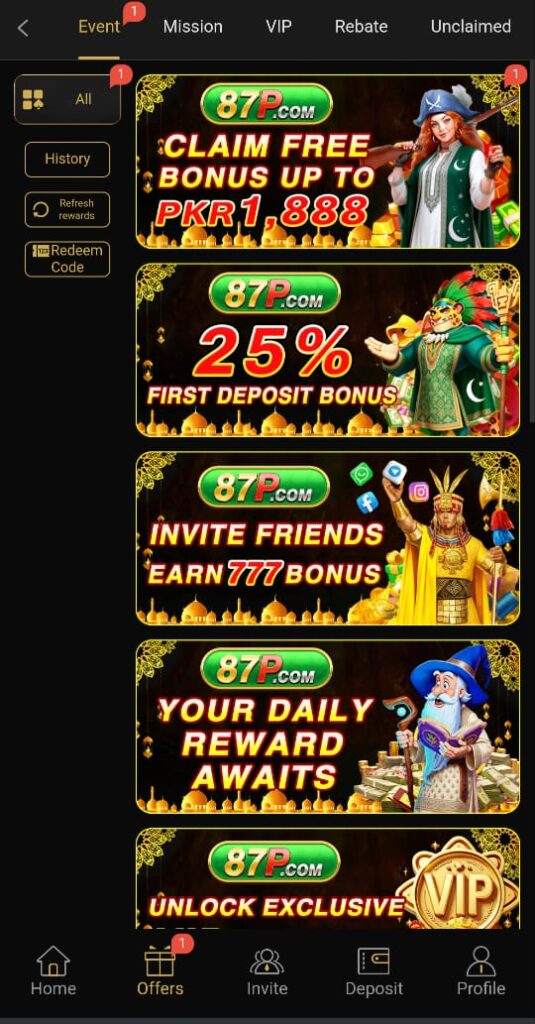 87P Game Bonuses