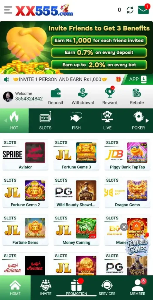 XX555 Game Interface