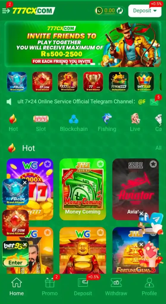 777CX Game Interface