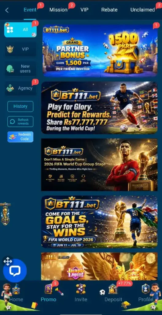 BT 111 Game Bonuses