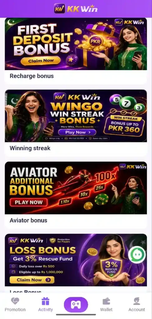 KK Win Game Bonuses