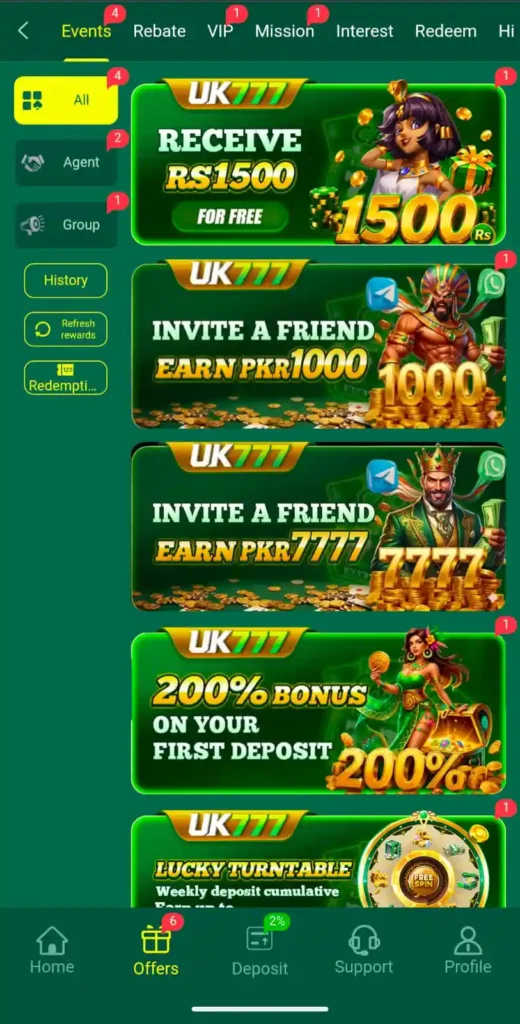 UK 777 Game Bonuses