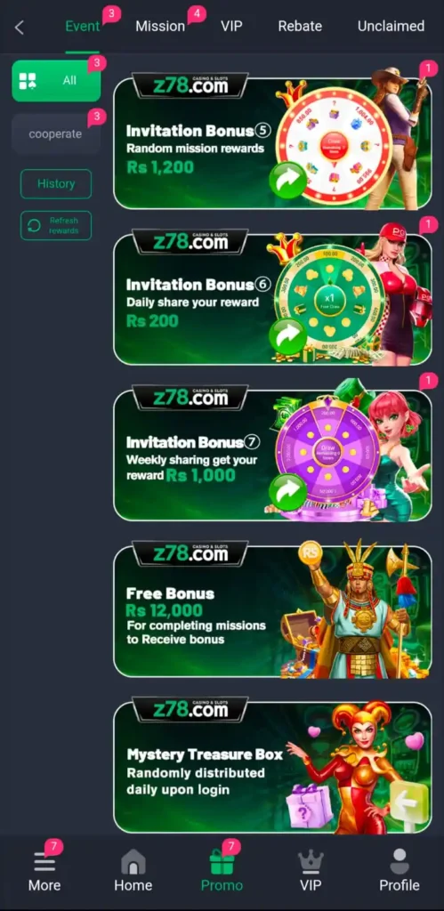 Z78 Game Bonuses